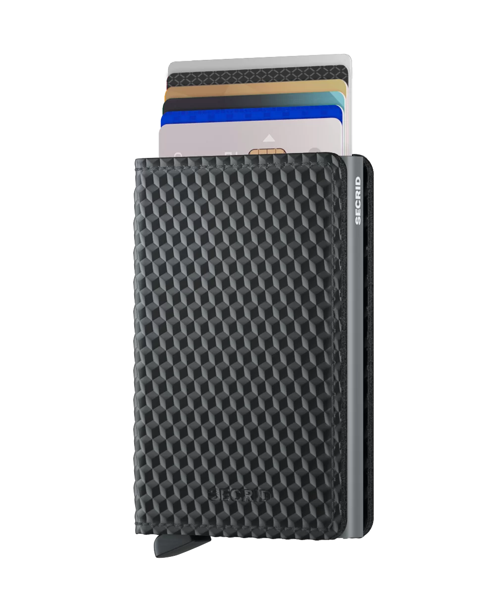 Secrid Slimwallet Cubic Black Titanium Front Cards