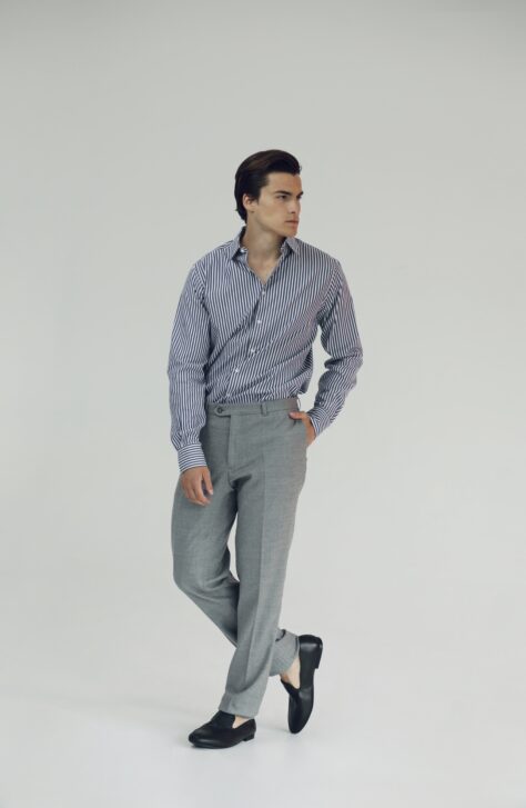 Wm Pants Gray Muške Sive Pantalone 1