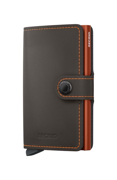 Original Jpg Matte Miniwallet Truffle & Orange Orange Front