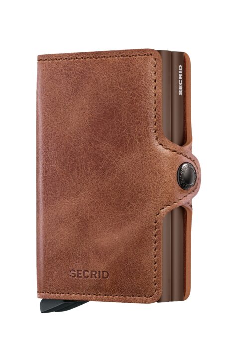 Original Jpg Vintage Twinwallet Cognac Brown Front
