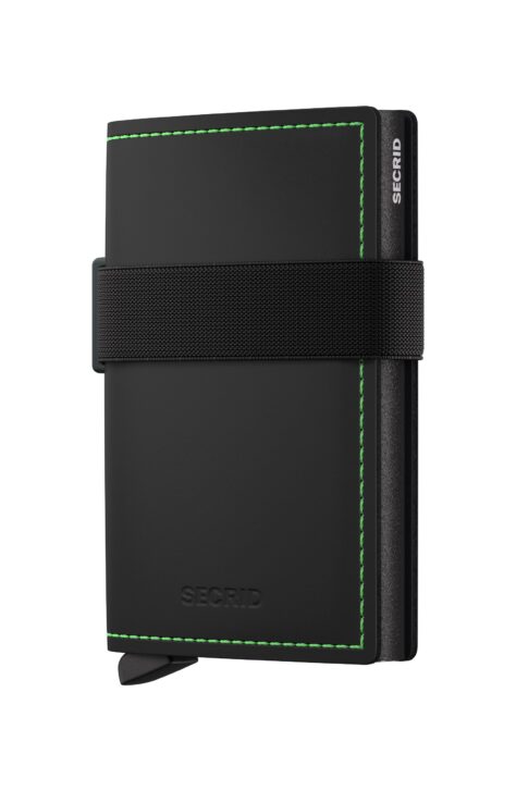 Original Jpg Bandwallet Matte Black & Green Powder Black Front