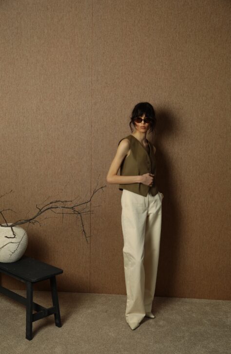 Riviera Beige Pants ženske Bež Pantalone 1