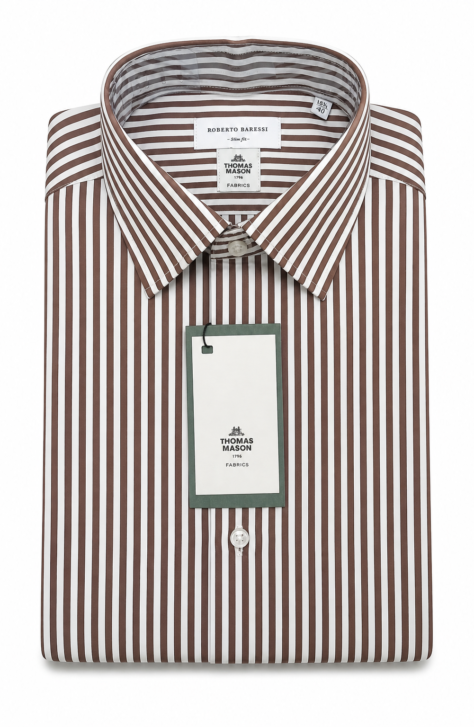 Tm Brown Stripes Muška Braon Prugasta Košulja
