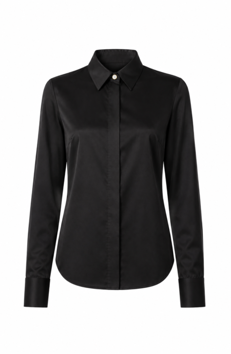 Abigail Crna Svilena Bluza