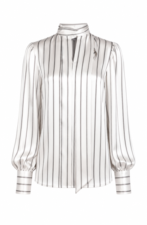 Vispera White Svilena Bluza